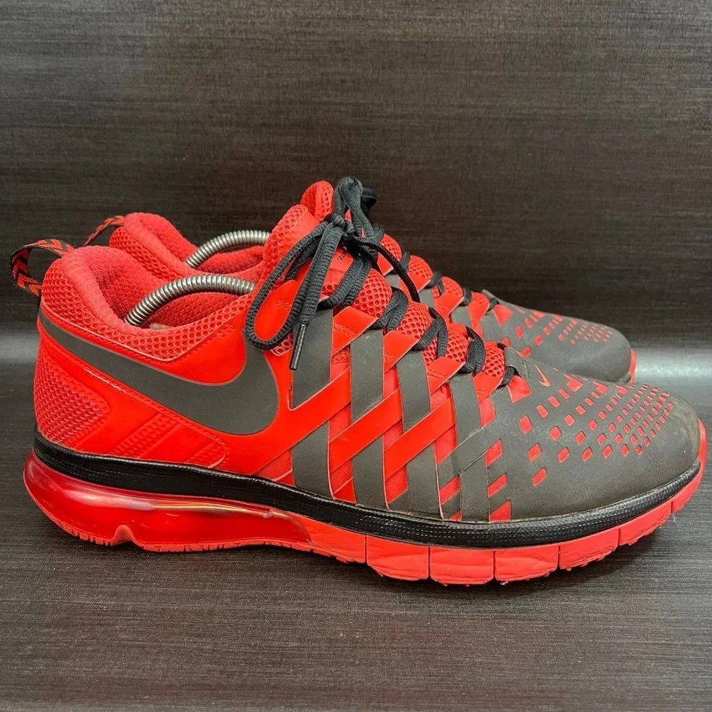 Nike Air Max Fingertrap Men’s size 13 Running Athletic Sneakers Shoes Red Black